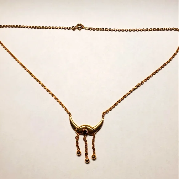 EGYPTIAN INSPIRED CHOCKER RUBY AND BRASS. UNSIGNED. - Picture 2 of 5